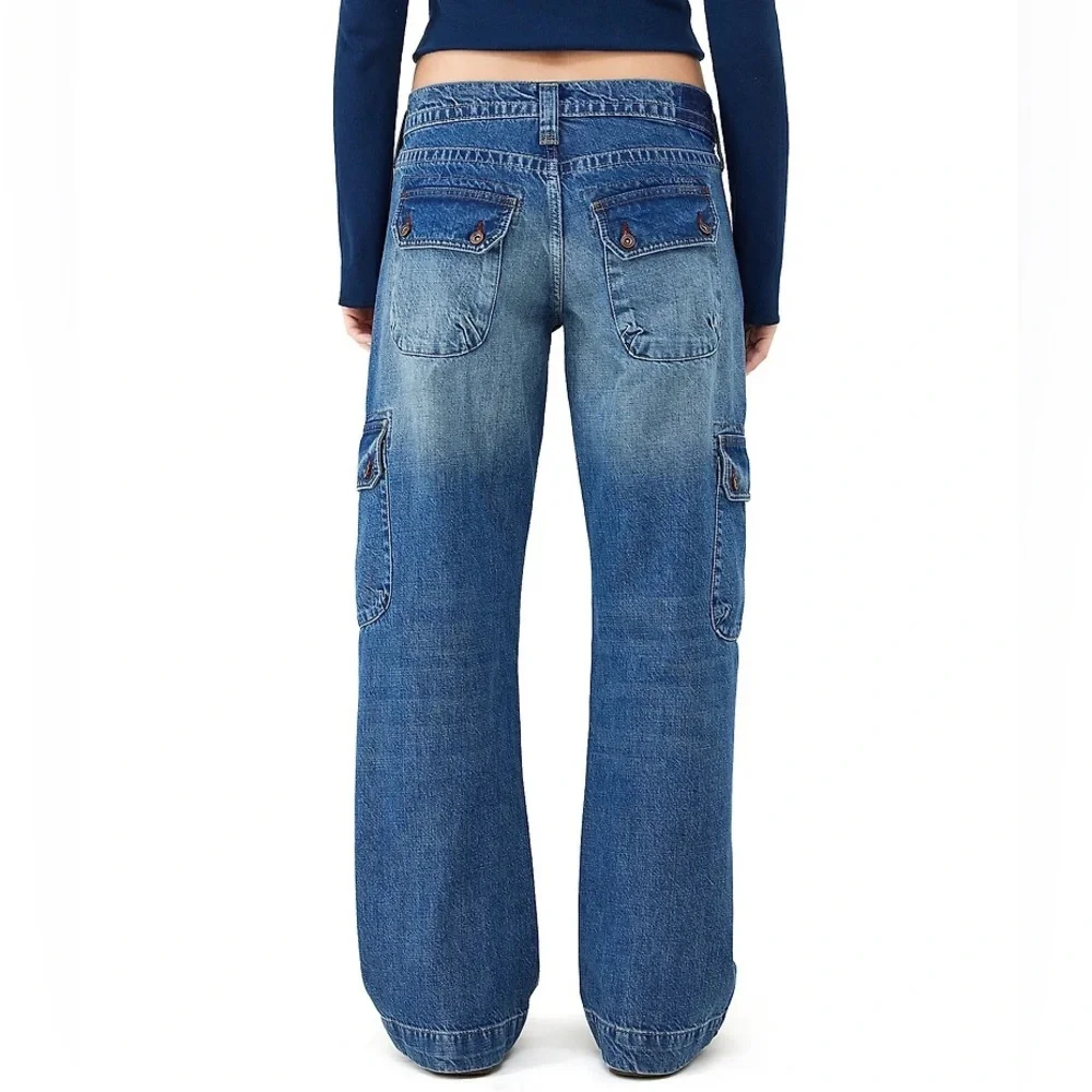BDG Urban Outfitters Women’s Kayla Mid Rise Baggy Cargo Jeans Size 24 - Picture 3 of 9